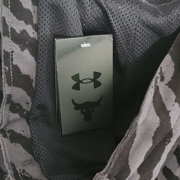 UA Men’s Project Rock Rival Fleece Sleeveless Hoodie LG Training Gymcore NWT - Picture 2 of 7